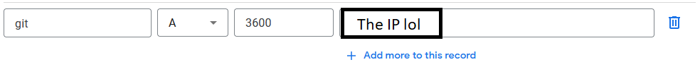 the git DNS record